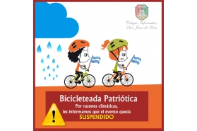 SUSPENDIDA LA BICICLETEADA PATRIÓTICA
